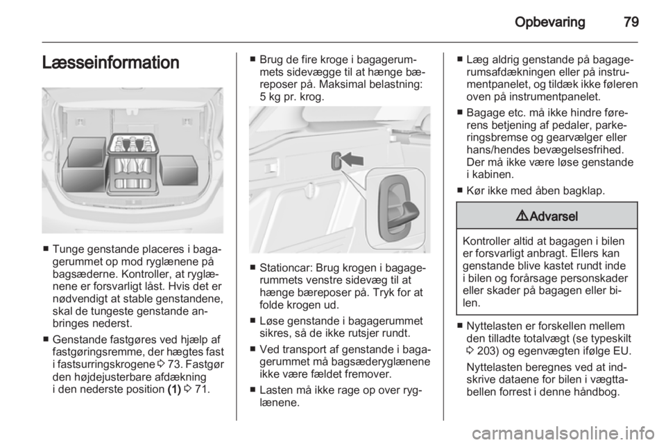OPEL ASTRA J 2011  Instruktionsbog (in Danish) 