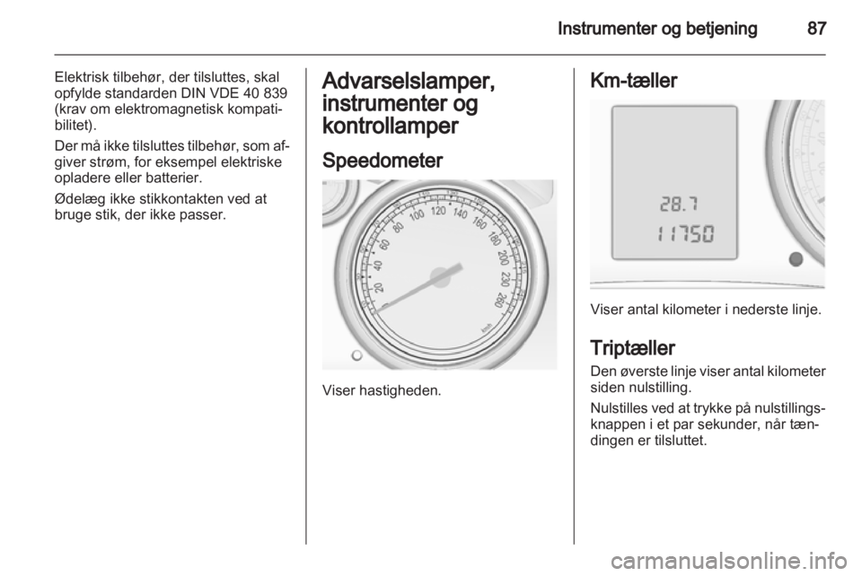 OPEL ASTRA J 2011  Instruktionsbog (in Danish) 