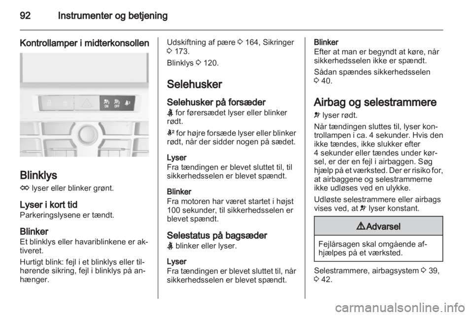 OPEL ASTRA J 2011  Instruktionsbog (in Danish) 