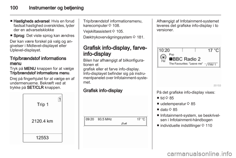 OPEL ASTRA J 2011  Instruktionsbog (in Danish) 