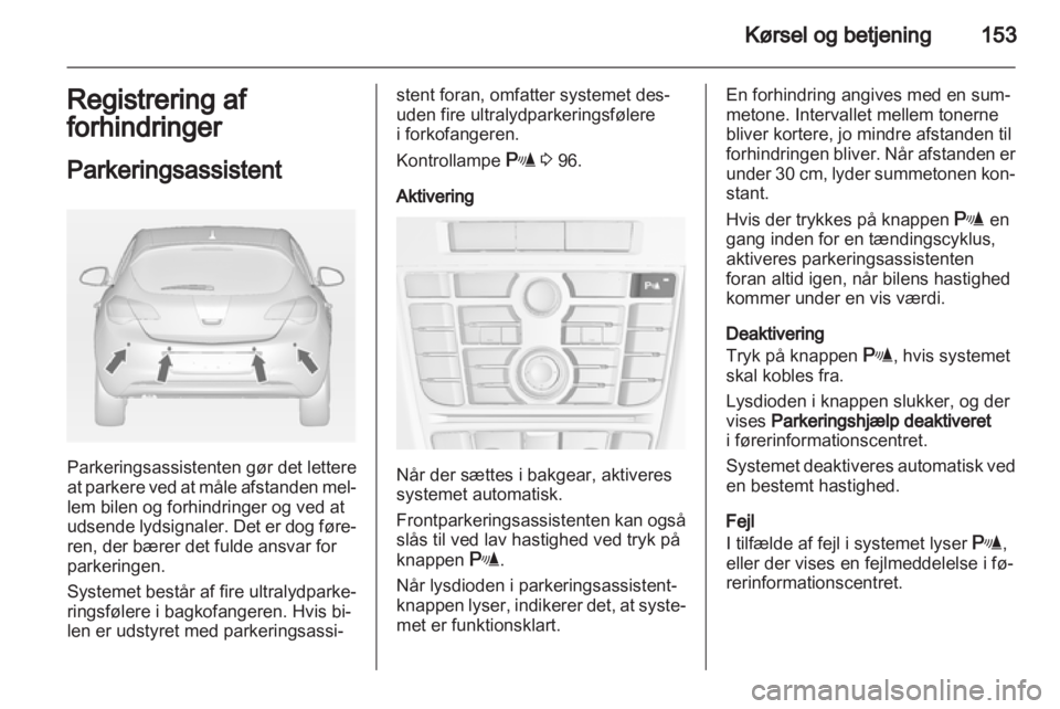 OPEL ASTRA J 2011.5  Instruktionsbog (in Danish) 