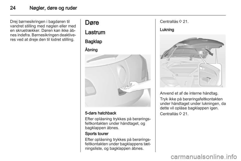 OPEL ASTRA J 2011.5  Instruktionsbog (in Danish) 