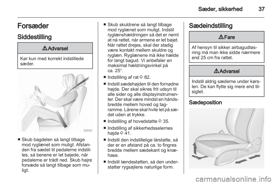 OPEL ASTRA J 2011.5  Instruktionsbog (in Danish) 