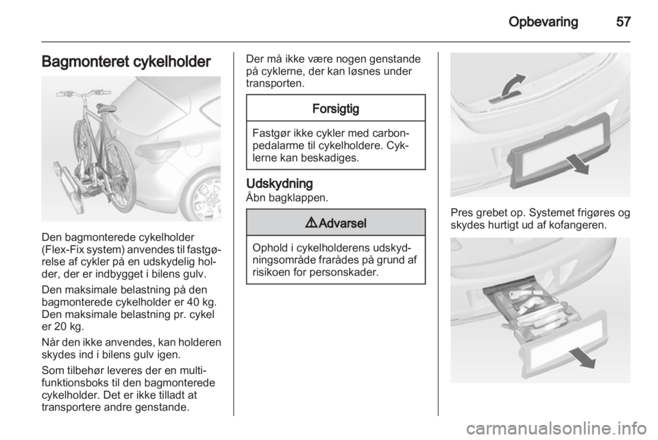 OPEL ASTRA J 2011.5  Instruktionsbog (in Danish) 