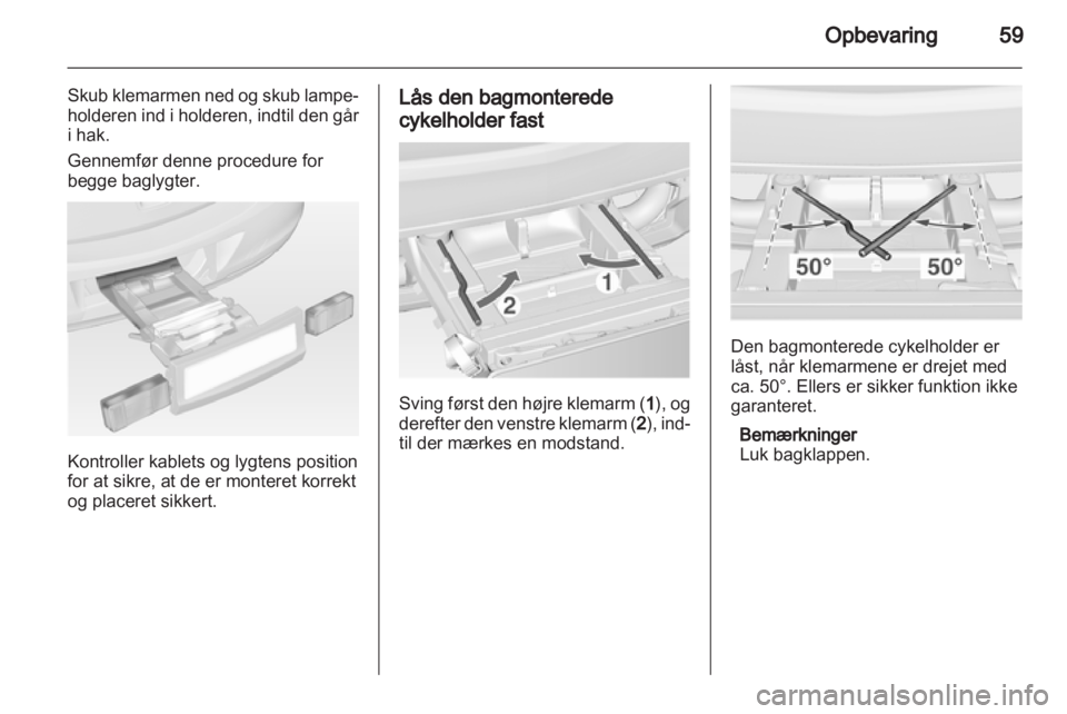 OPEL ASTRA J 2011.5  Instruktionsbog (in Danish) 