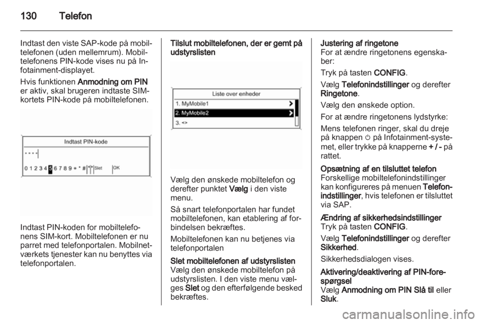 OPEL ASTRA J 2012  Instruktionsbog til Infotainment (in Danish) 