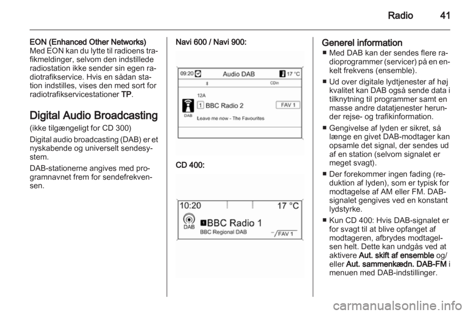 OPEL ASTRA J 2012  Instruktionsbog til Infotainment (in Danish) 