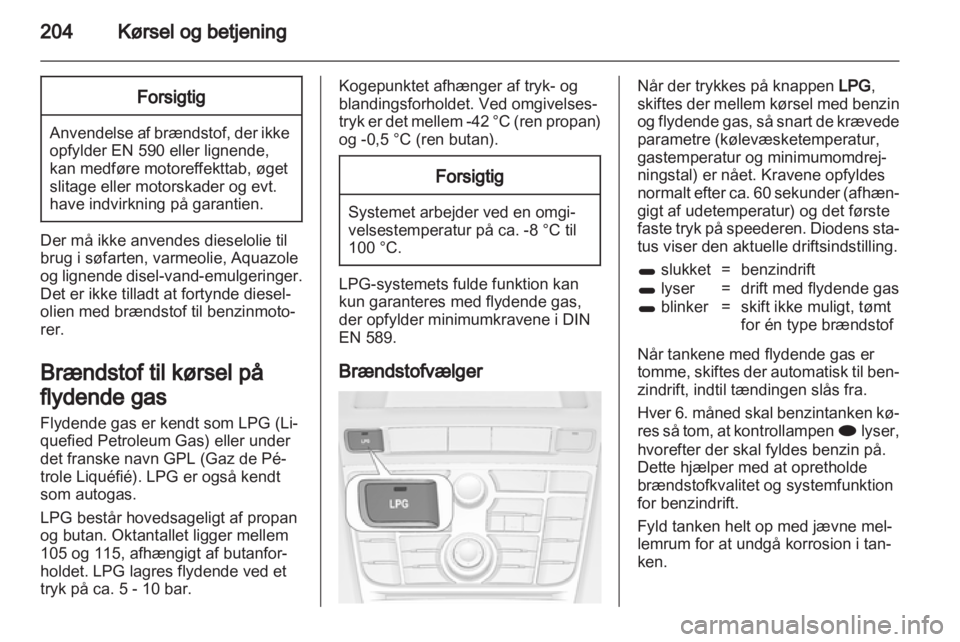 OPEL ASTRA J 2013  Instruktionsbog (in Danish) 