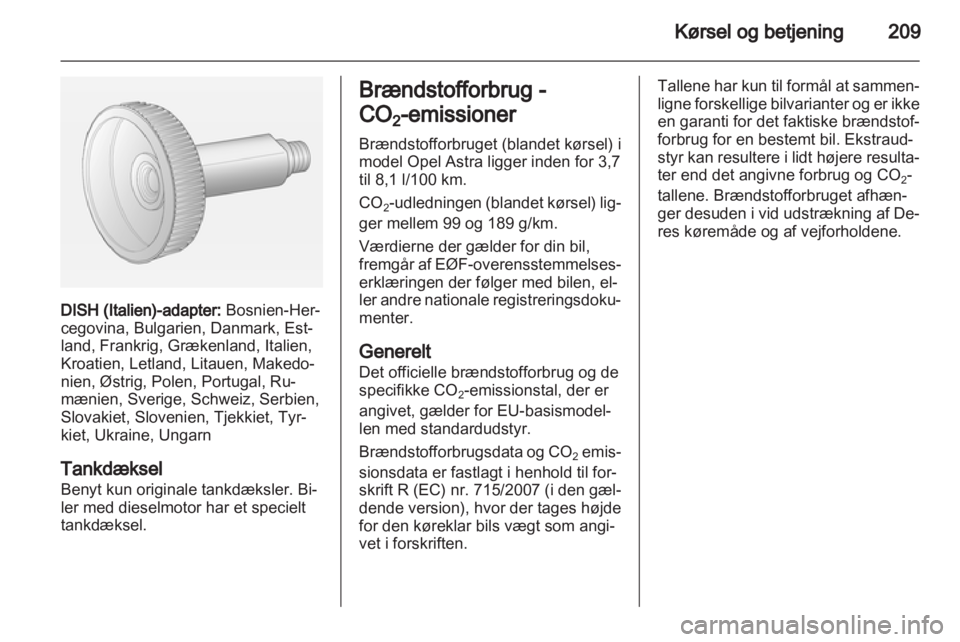 OPEL ASTRA J 2013  Instruktionsbog (in Danish) 