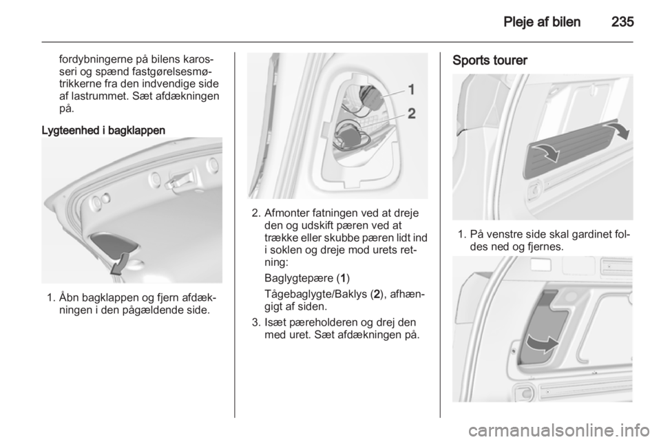 OPEL ASTRA J 2013  Instruktionsbog (in Danish) 