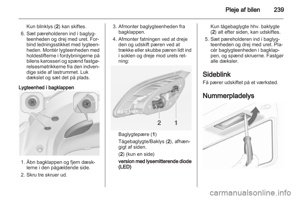 OPEL ASTRA J 2013  Instruktionsbog (in Danish) 