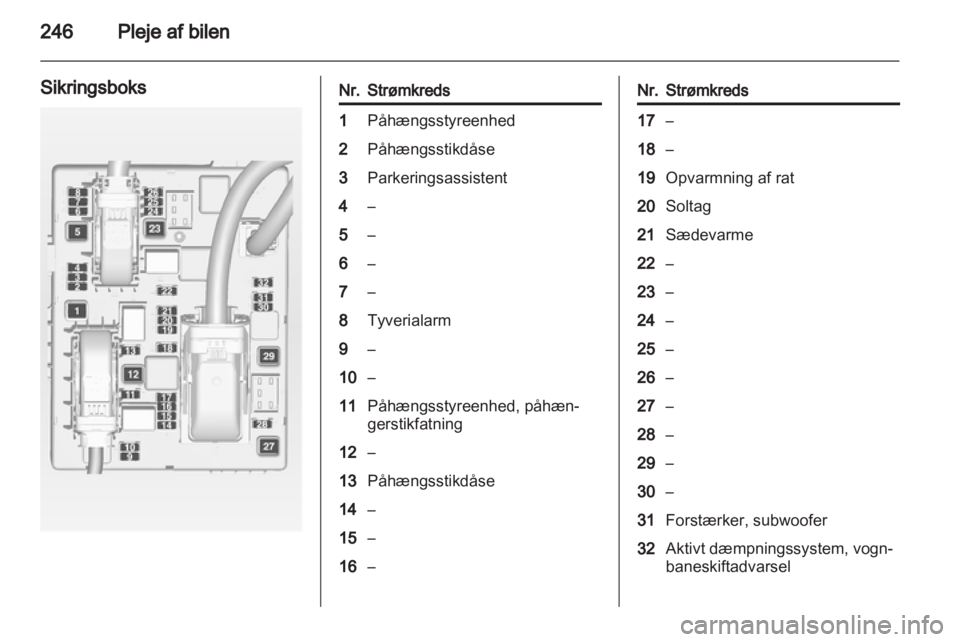 OPEL ASTRA J 2013  Instruktionsbog (in Danish) 