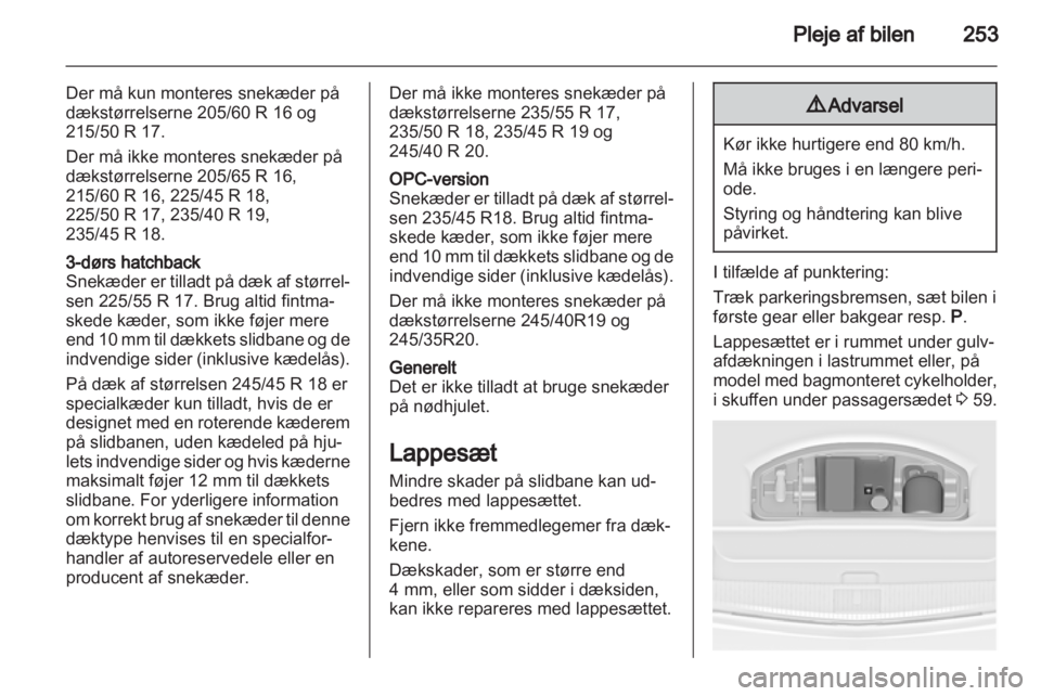 OPEL ASTRA J 2013  Instruktionsbog (in Danish) 
