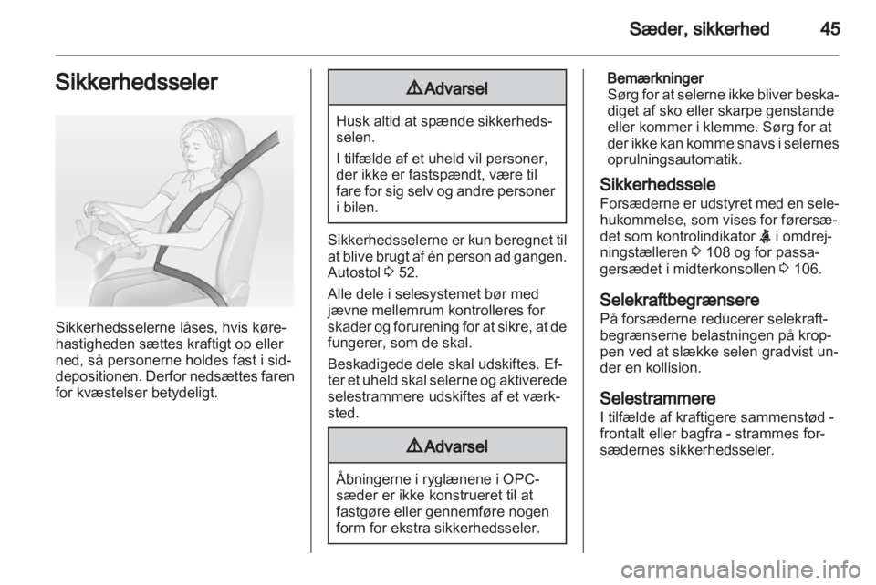 OPEL ASTRA J 2013  Instruktionsbog (in Danish) 