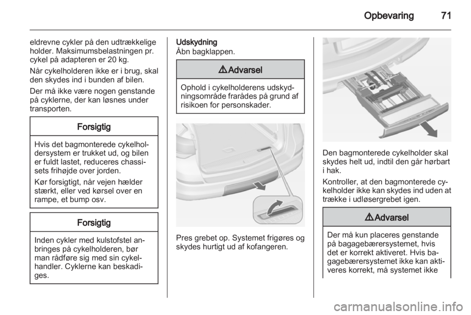 OPEL ASTRA J 2013  Instruktionsbog (in Danish) 