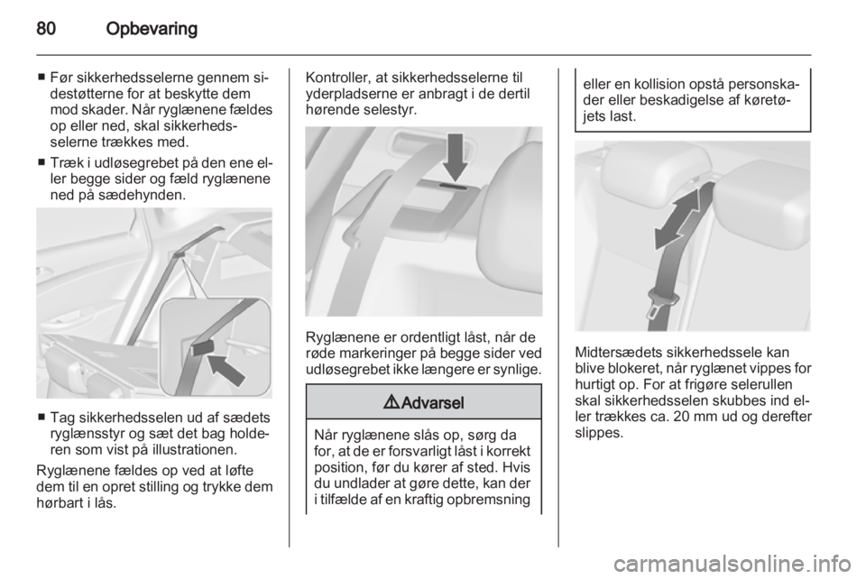 OPEL ASTRA J 2013  Instruktionsbog (in Danish) 