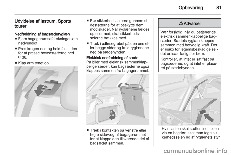 OPEL ASTRA J 2013  Instruktionsbog (in Danish) 