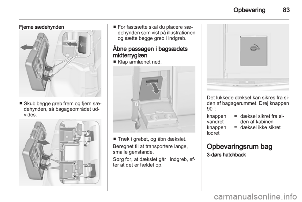OPEL ASTRA J 2013  Instruktionsbog (in Danish) 