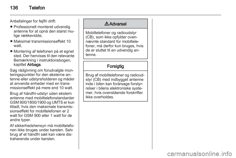 OPEL ASTRA J 2013.5  Instruktionsbog til Infotainment (in Danish) 