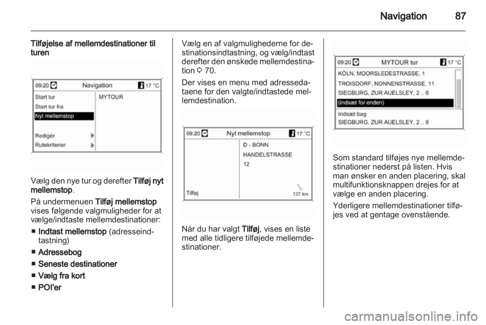 OPEL ASTRA J 2013.5  Instruktionsbog til Infotainment (in Danish) 