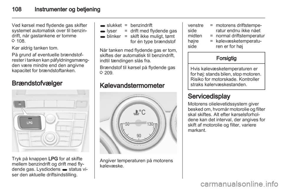 OPEL ASTRA J 2013.5  Instruktionsbog (in Danish) 