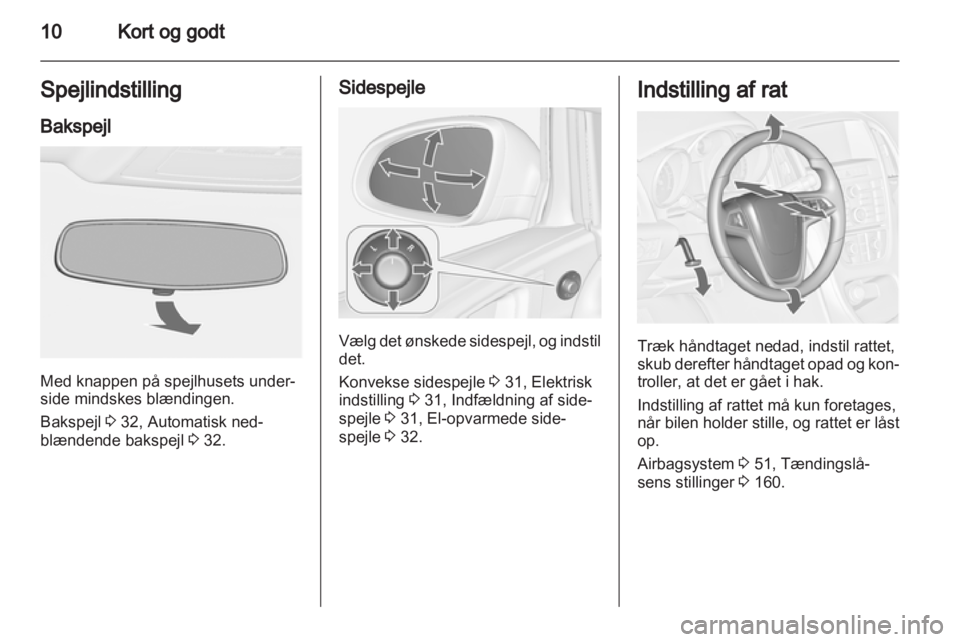 OPEL ASTRA J 2013.5  Instruktionsbog (in Danish) 