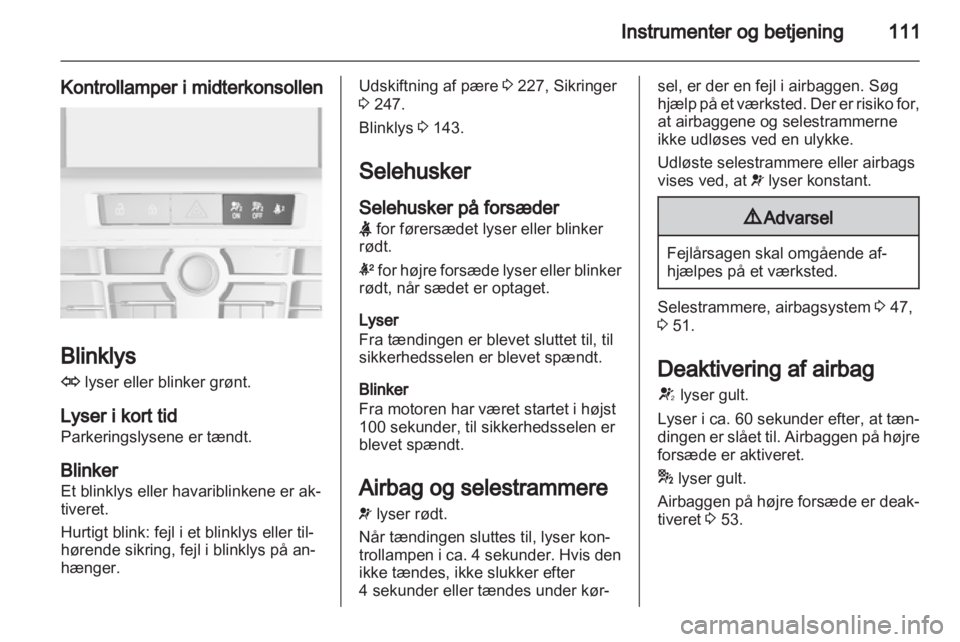 OPEL ASTRA J 2013.5  Instruktionsbog (in Danish) 