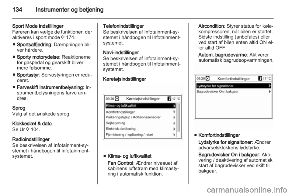 OPEL ASTRA J 2013.5  Instruktionsbog (in Danish) 