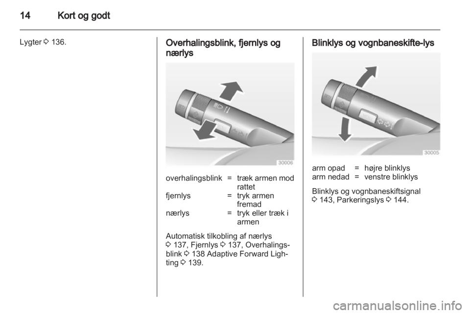 OPEL ASTRA J 2013.5  Instruktionsbog (in Danish) 