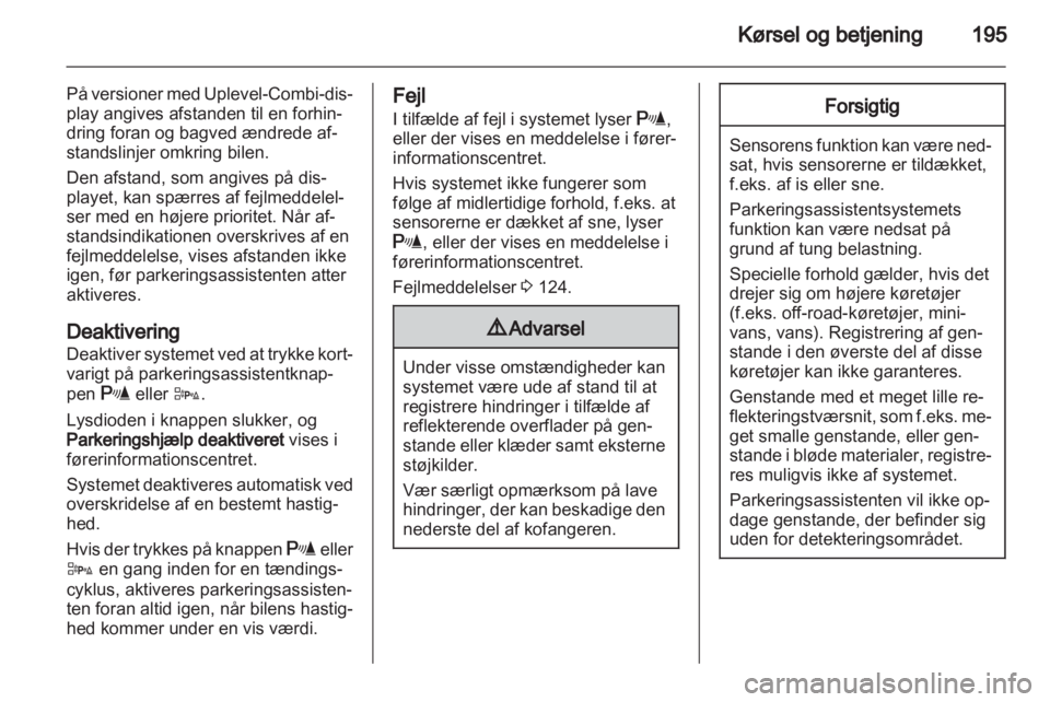 OPEL ASTRA J 2013.5  Instruktionsbog (in Danish) 