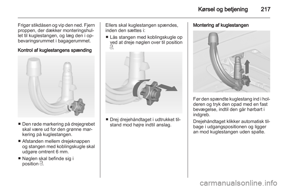 OPEL ASTRA J 2013.5  Instruktionsbog (in Danish) 