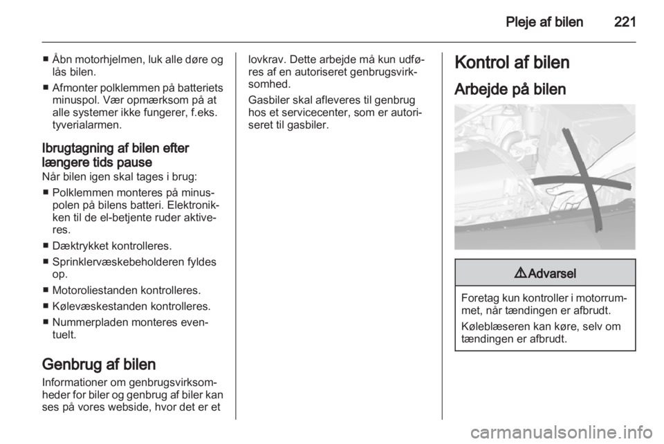 OPEL ASTRA J 2013.5  Instruktionsbog (in Danish) 