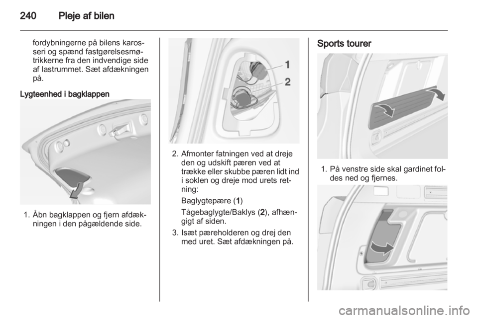OPEL ASTRA J 2013.5  Instruktionsbog (in Danish) 