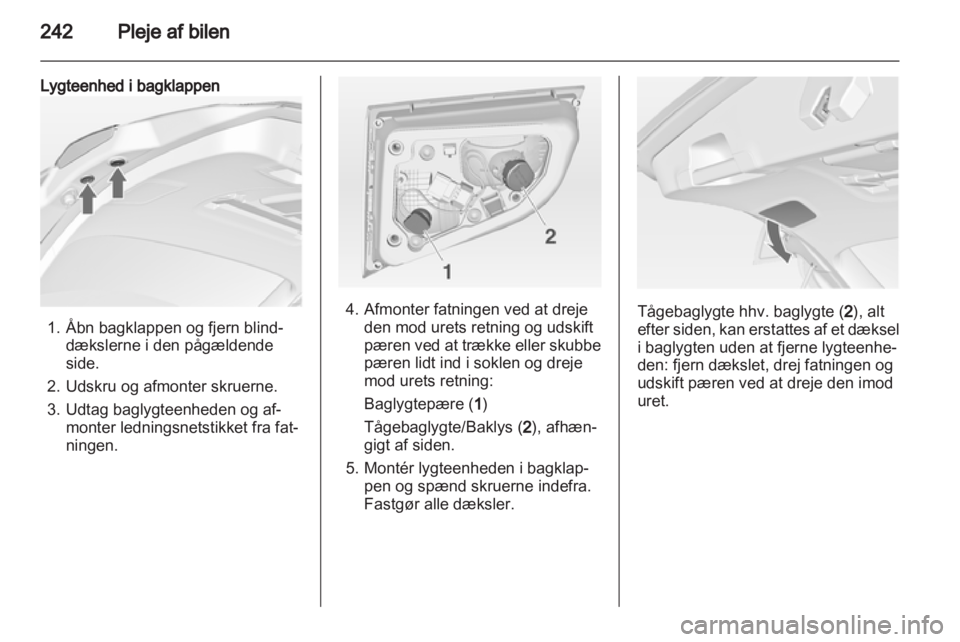 OPEL ASTRA J 2013.5  Instruktionsbog (in Danish) 