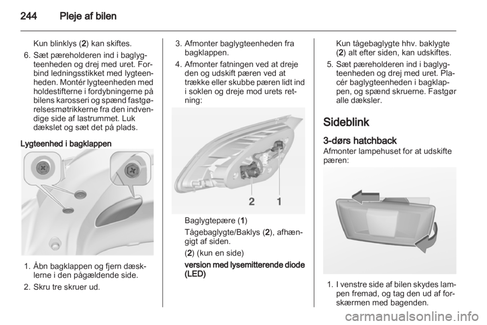 OPEL ASTRA J 2013.5  Instruktionsbog (in Danish) 
