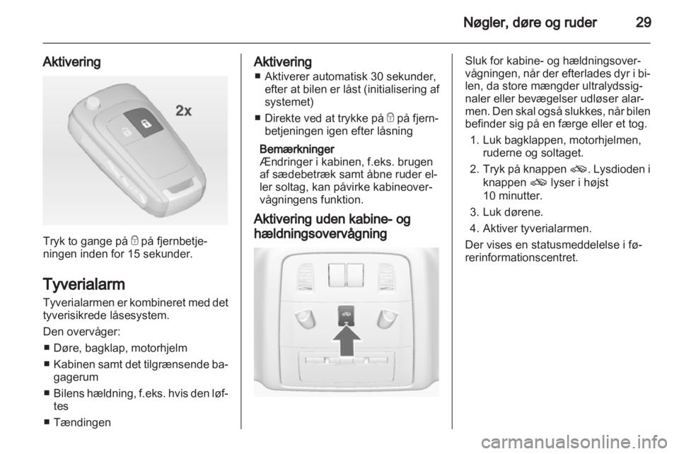 OPEL ASTRA J 2013.5  Instruktionsbog (in Danish) 