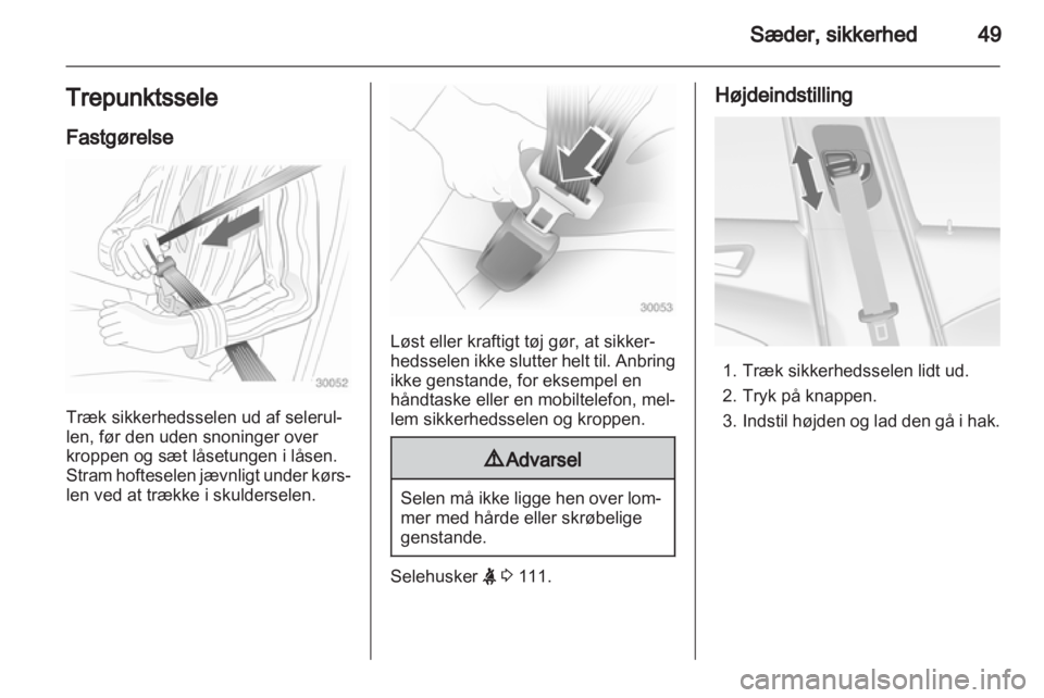 OPEL ASTRA J 2013.5  Instruktionsbog (in Danish) 