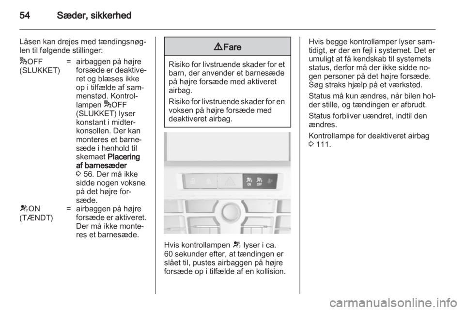 OPEL ASTRA J 2013.5  Instruktionsbog (in Danish) 