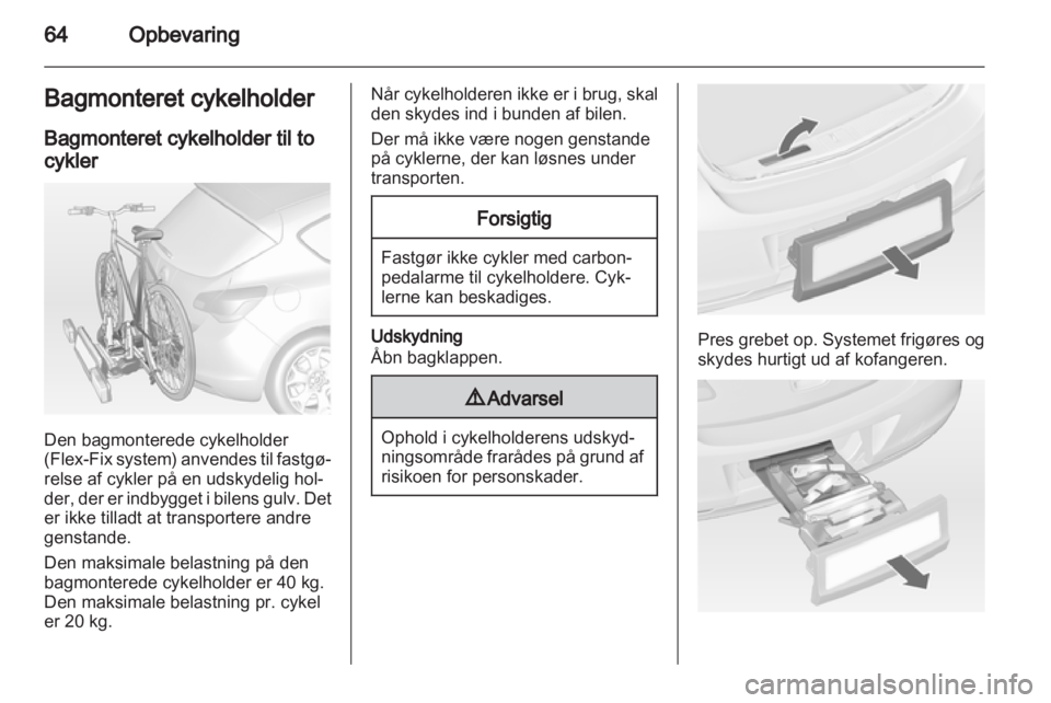 OPEL ASTRA J 2013.5  Instruktionsbog (in Danish) 