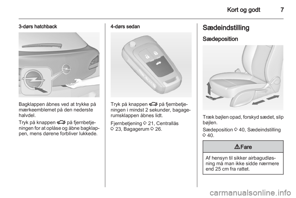 OPEL ASTRA J 2013.5  Instruktionsbog (in Danish) 