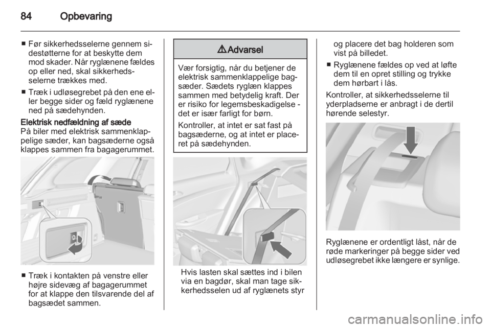 OPEL ASTRA J 2013.5  Instruktionsbog (in Danish) 