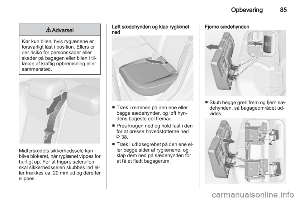 OPEL ASTRA J 2013.5  Instruktionsbog (in Danish) 