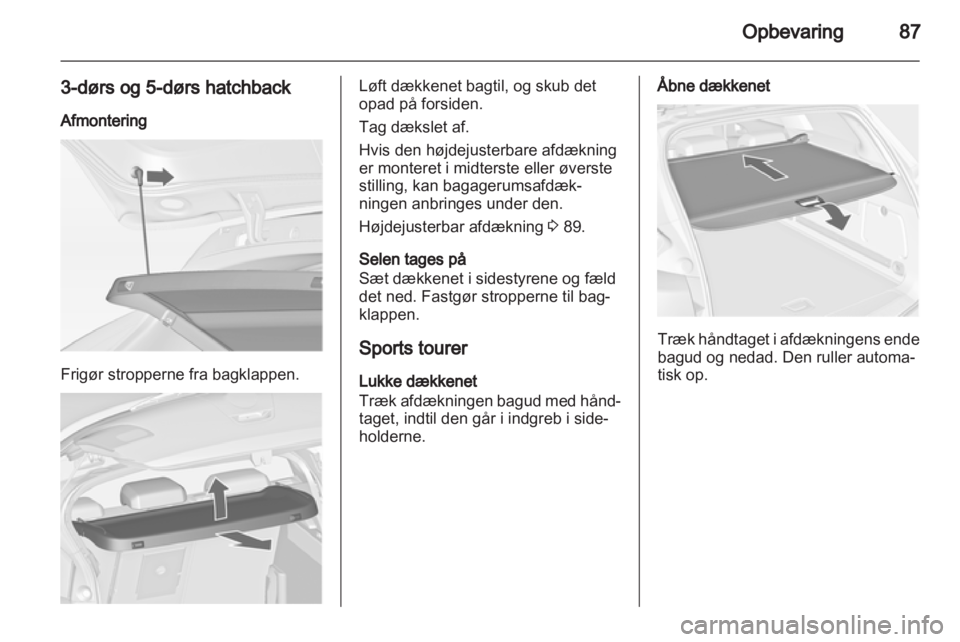 OPEL ASTRA J 2013.5  Instruktionsbog (in Danish) 