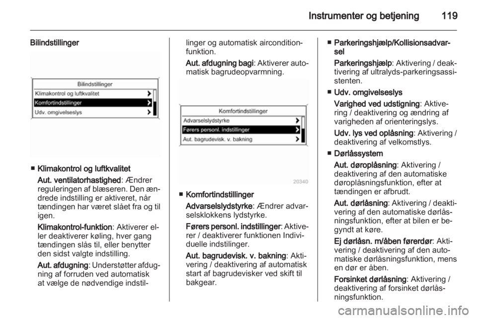 OPEL ASTRA J HB5 & ST 2012  Instruktionsbog (in Danish) 