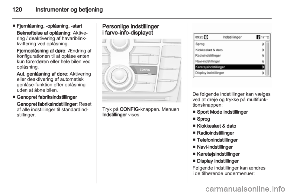 OPEL ASTRA J HB5 & ST 2012  Instruktionsbog (in Danish) 