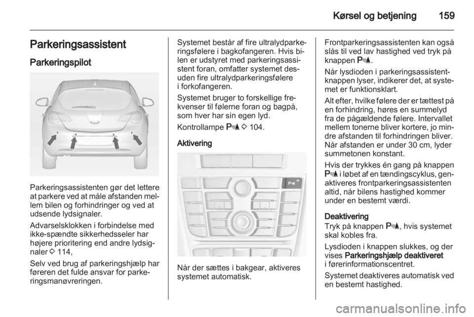 OPEL ASTRA J HB5 & ST 2012  Instruktionsbog (in Danish) 