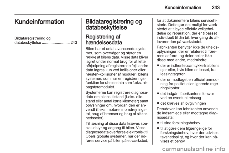 OPEL ASTRA J HB5 & ST 2012  Instruktionsbog (in Danish) 