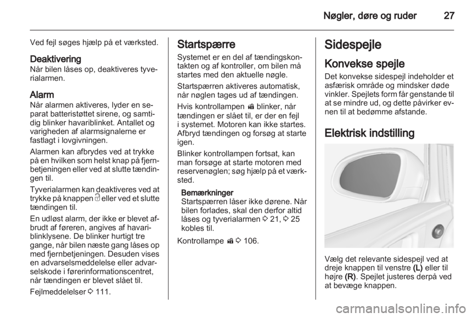 OPEL ASTRA J HB5 & ST 2012  Instruktionsbog (in Danish) 