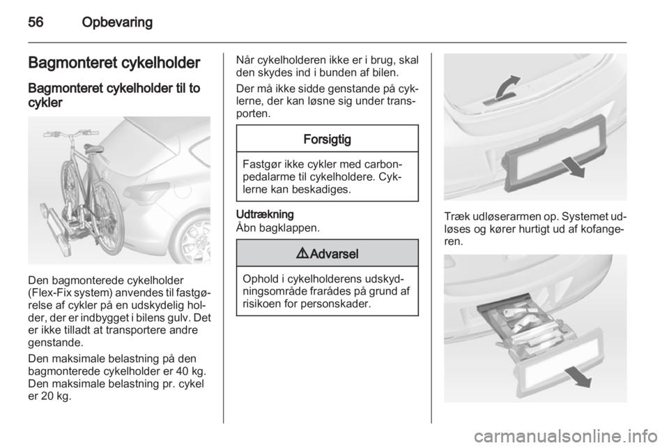OPEL ASTRA J HB5 & ST 2012  Instruktionsbog (in Danish) 