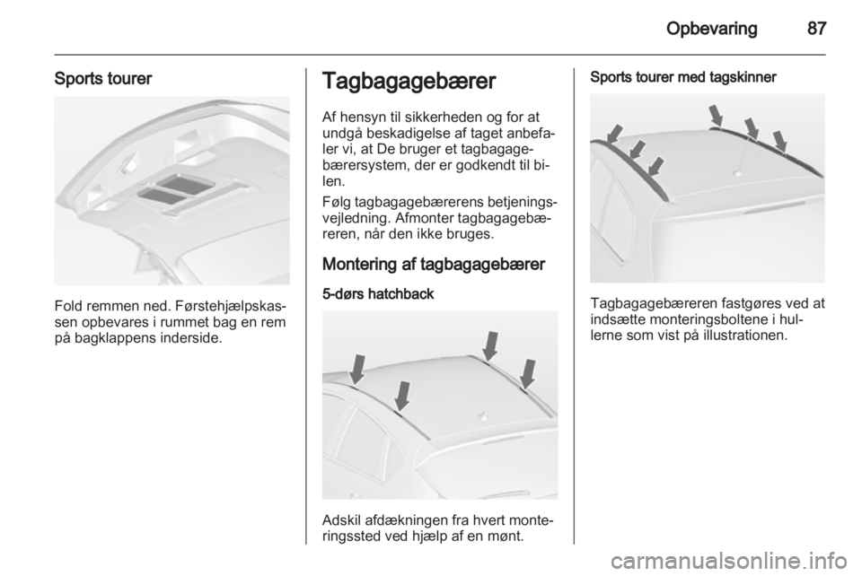 OPEL ASTRA J HB5 & ST 2012  Instruktionsbog (in Danish) 